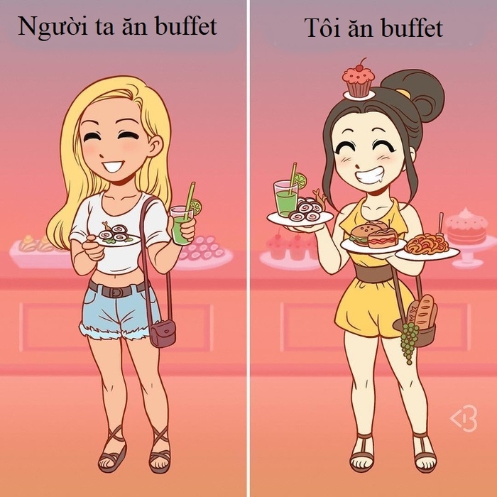 Bộ tranh lý giải vì sao giảm cân muôn đời là cuộc chiến với con gái