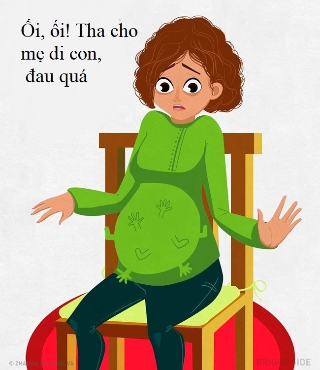 Bộ ảnh vui: Những tình huống cười ra nước mắt chỉ mẹ bầu mới hiểu