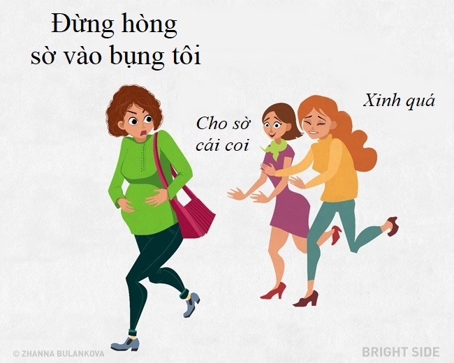Bộ ảnh vui: Những tình huống cười ra nước mắt chỉ mẹ bầu mới hiểu