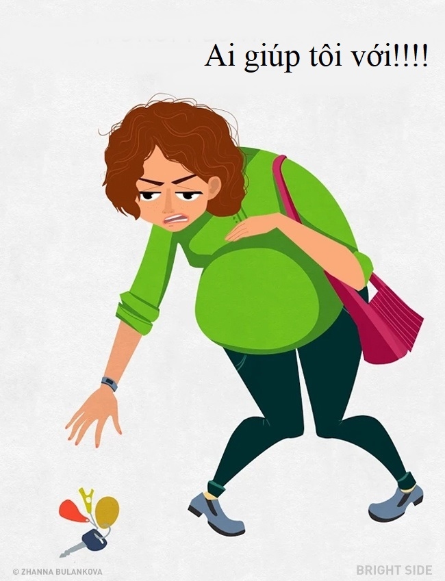 Bộ ảnh vui: Những tình huống cười ra nước mắt chỉ mẹ bầu mới hiểu
