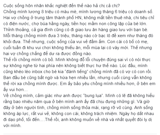 Tam su co gai Ha Noi co chong luong 8 trieu van am em cho den khi…