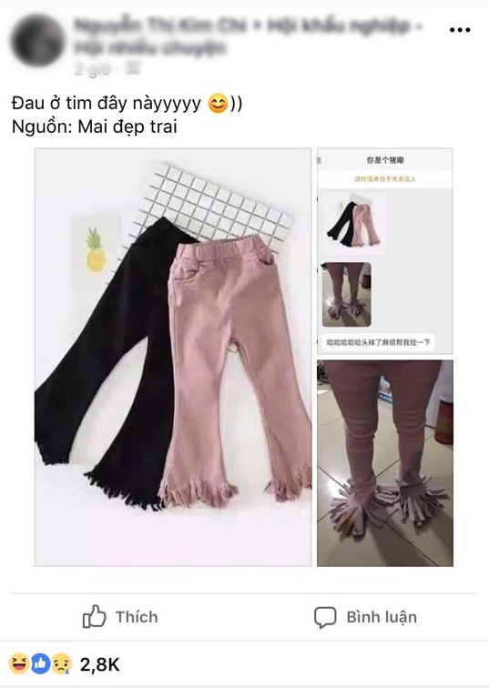 Nỗi buồn mua hàng online: Mua quần xé gấu được tặng luôn giẻ lau