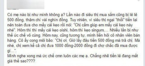 Đưa 500 đồng ra trả tiền ăn, nhân viên thằng thừng không nhận