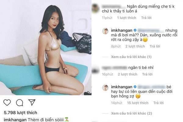 Đừng sợ bị chê ngực lép các nàng cứ tự tin diện bikini như Khả Ngân