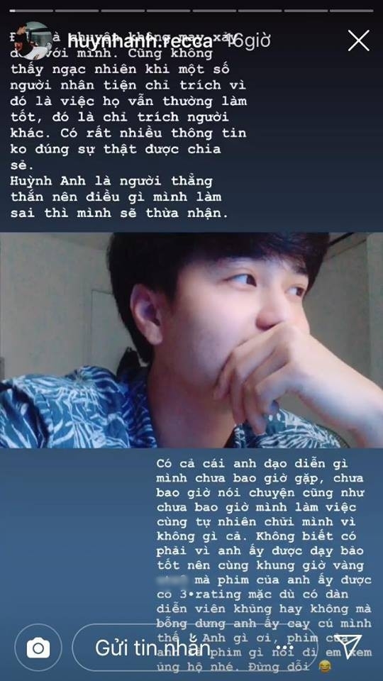 Bị đạo diễn mắng vô học, Huỳnh Anh đáp cực gắt