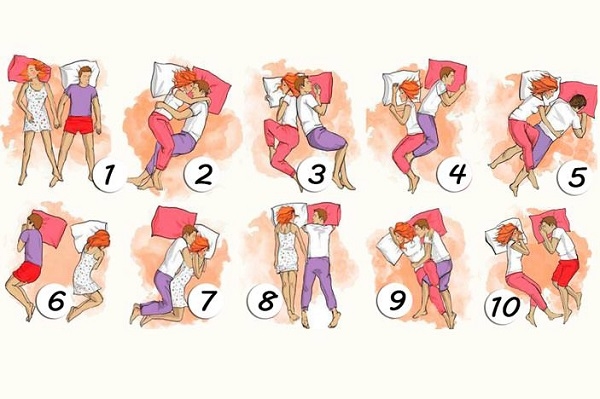Khám phá mối quan hệ với nửa kia qua tư thế ngủ của hai người