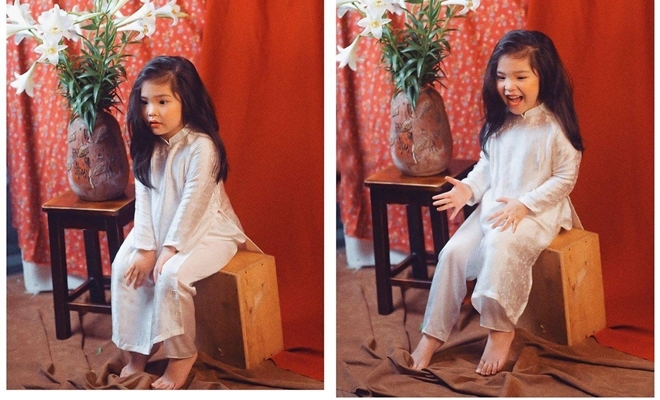 Mẹ trẻ cho con chụp bộ ảnh “thiếu nữ bên hoa huệ” và cái kết