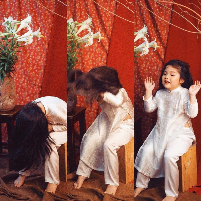 Mẹ trẻ cho con chụp bộ ảnh “thiếu nữ bên hoa huệ” và cái kết