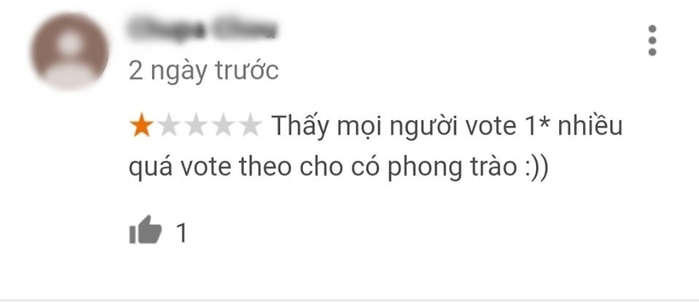 Ngưng review 1 sao vô cớ: Đây không phải trò đùa