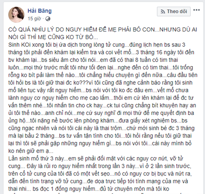 Người đẹp Việt đối mặt với nguy hiểm khi mang thai, sinh con