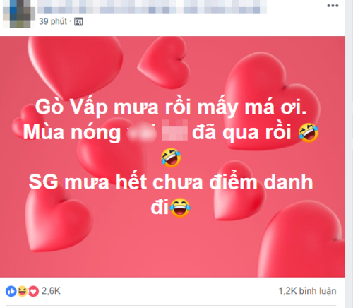 TP.HCM đổ mưa dông bất chợt, cộng đồng mạng mừng như bắt được vàng