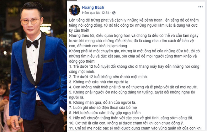 Sao Việt dạy con cách tránh bị xâm hại giữa vấn nạn đang gây bức xúc
