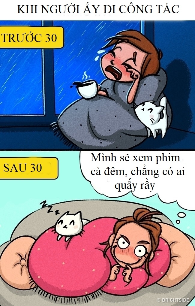 Sự khác biệt thú vị giữa tình yêu tuổi 20 và 30