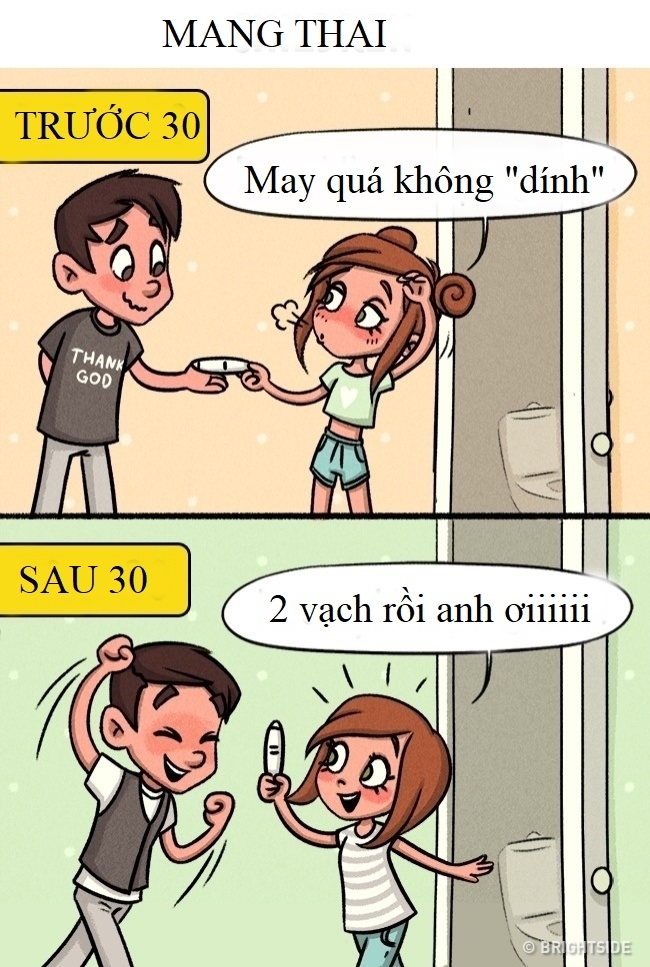 Sự khác biệt thú vị giữa tình yêu tuổi 20 và 30