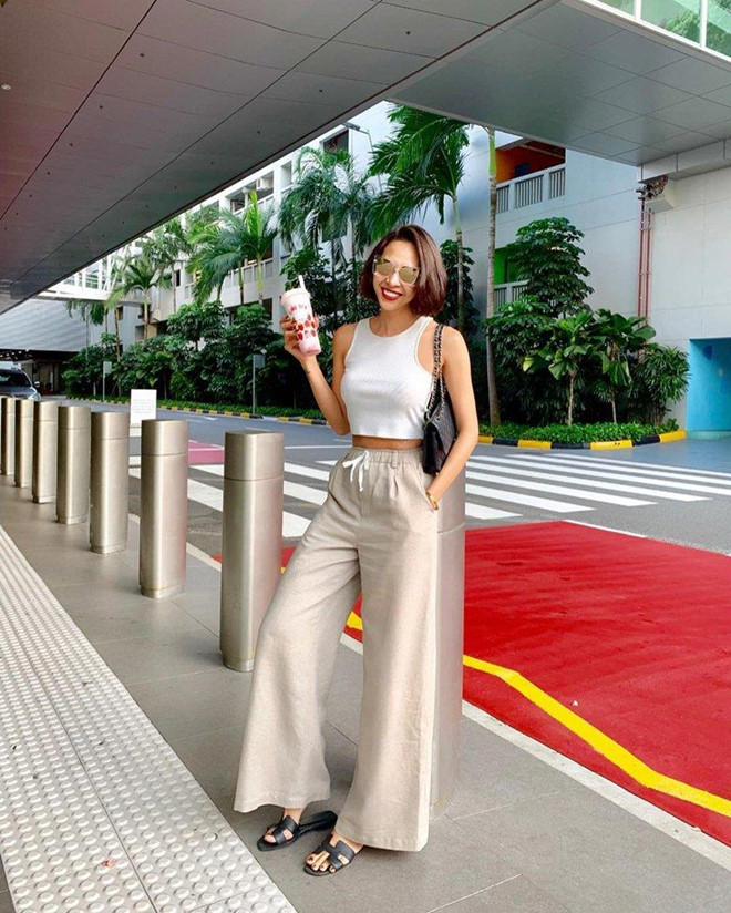Trang phục xuống phố ngày nắng nóng của mỹ nhân Việt