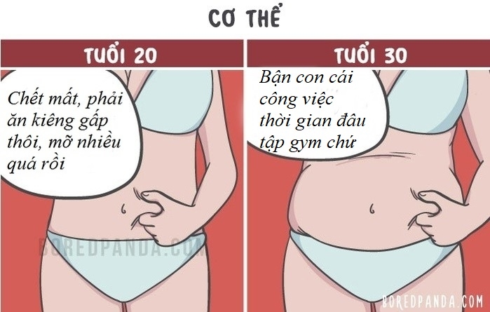Những điều khác biệt ở tuổi 20 và 30