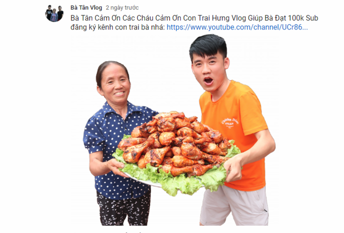 Bà Tân vlog lọt top 3 youtube tăng sub nhanh nhất thế giới