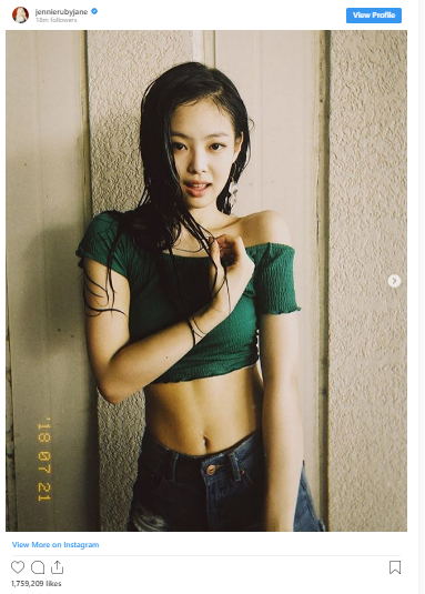 18 bài viết triệu like gây bão của Jennie (Black Pink)