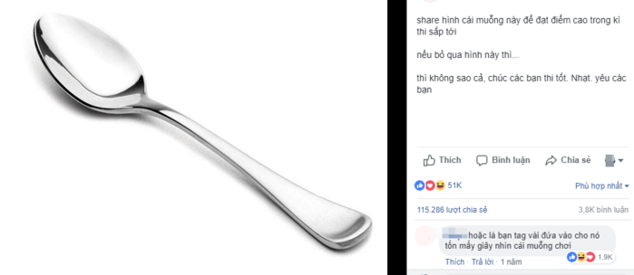 Các sĩ tử đem thìa vào phòng thi để lấy may