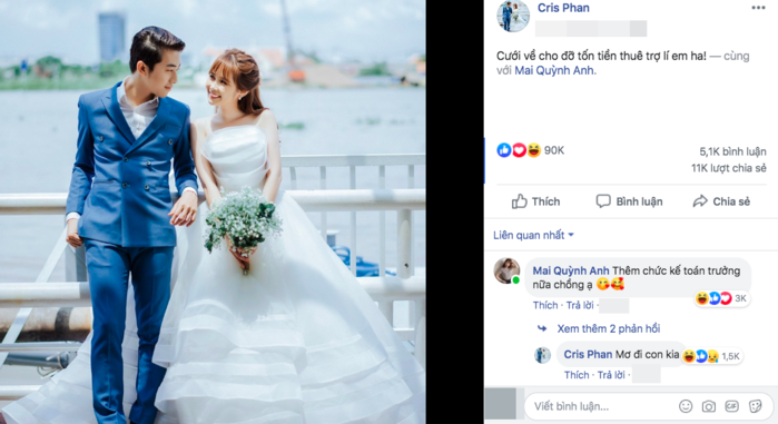 Chuyện tình 2 năm mật ngọt của Cris Phan và Mai Quỳnh Anh