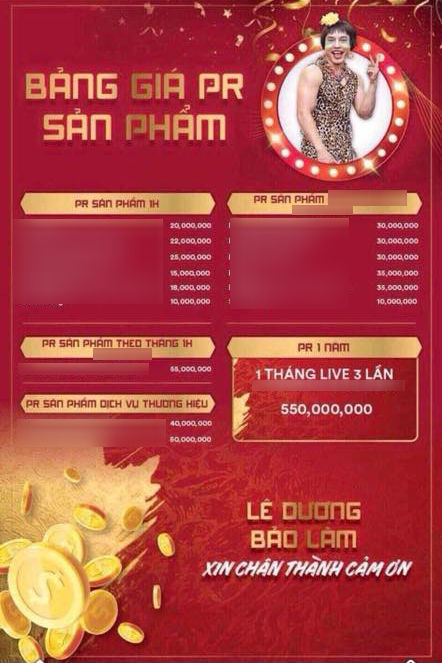 Lê Dương Bảo Lâm: Nhà 7 tỷ, thù lao livestream quảng cáo nửa tỉ đồng