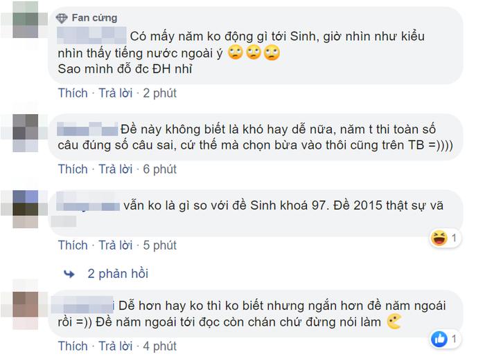 Phản ứng CĐM về đề thi tổ hợp Khoa học Tự Nhiên năm nay