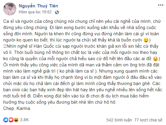 Tiên Cookie và phát ngôn gây bão dư luận