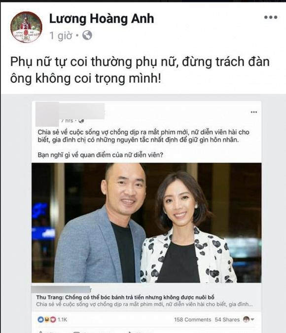 Vợ cũ diễn viên Huy Khánh chuyên lạm bàn chuyện showbiz
