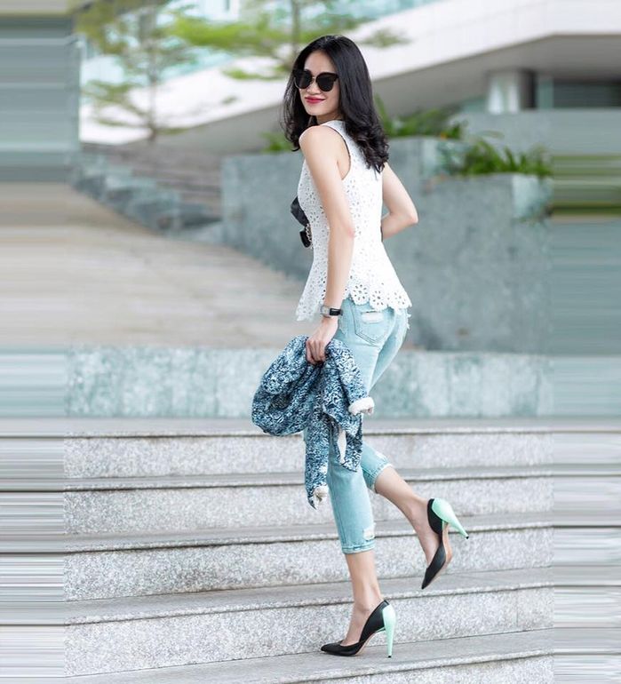 Bí kíp phối quân jeans chất lừ bấp chất thời tiết