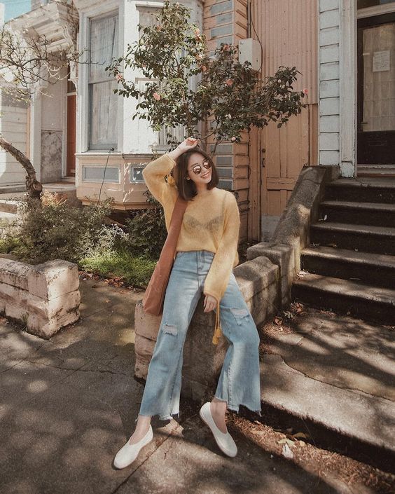 Bí kíp phối quân jeans chất lừ bấp chất thời tiết