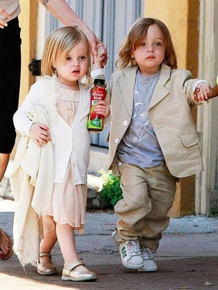 Cặp sinh đôi nhà Brangelina lớn lên với tính cách đối lập ngoại hình