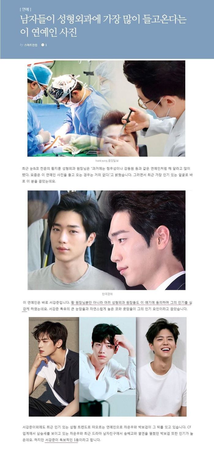 Hình mẫu dao kéo của đàn ông Hàn đứng đầu không phải Park Bo Gum