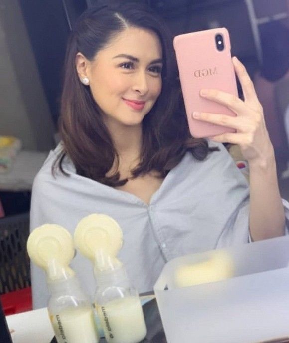 Marian Rivera đăng ảnh selfie, nhưng điều chú ý nhất là bình sữa