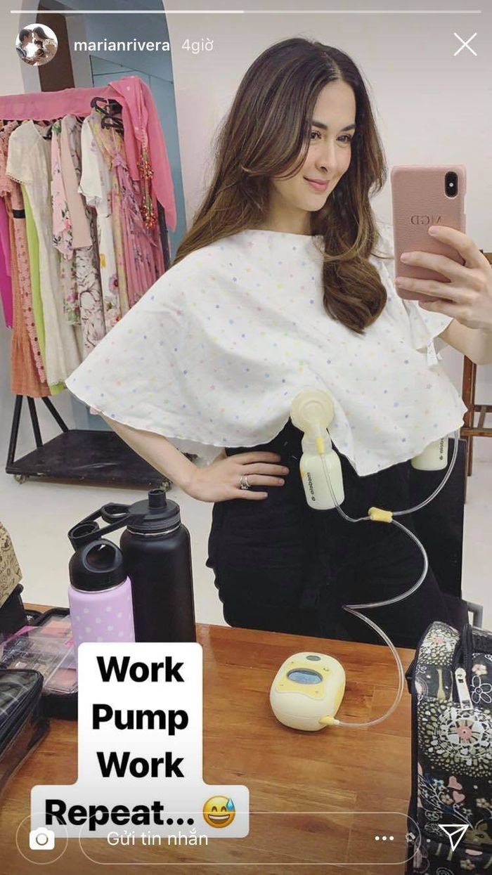 Marian Rivera đăng ảnh selfie, nhưng điều chú ý nhất là bình sữa