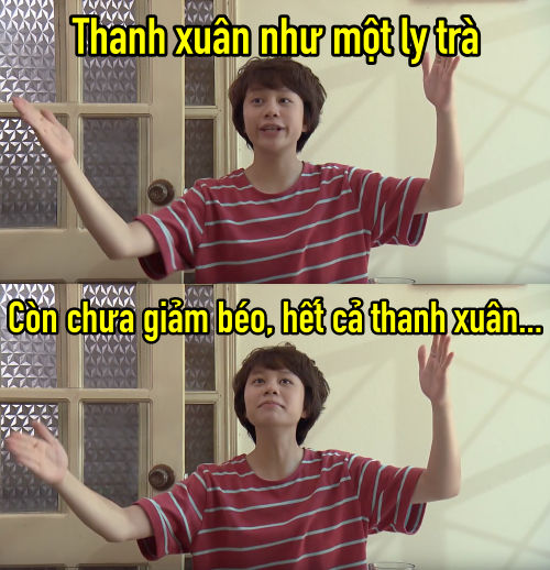 Thanh xuân như một ly trà của Dương “Về nhà đi con” caption bán hàng