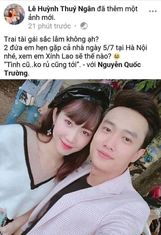 Thuý Ngân nhá hàng tình cũ không rủ cũng đến với Quốc Trường