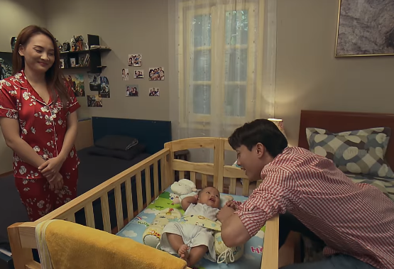 Quốc Trường - Bảo Thanh diễn cảnh ôm ngọt ngào trong phim