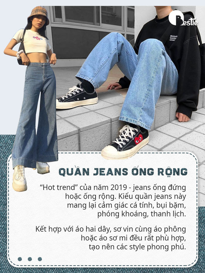 4 mẫu quần jeans thời thượng cho sắc thu