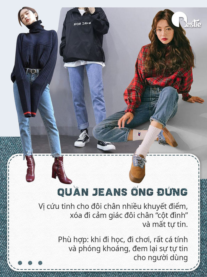 4 mẫu quần jeans thời thượng cho sắc thu