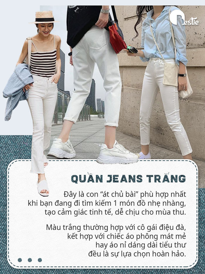 4 mẫu quần jeans thời thượng cho sắc thu
