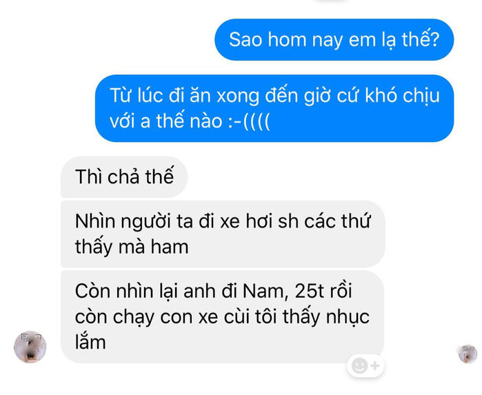 Chê bạn trai 25 tuổi còn chạy xe cùi, cô gái bị CĐM chỉ trích