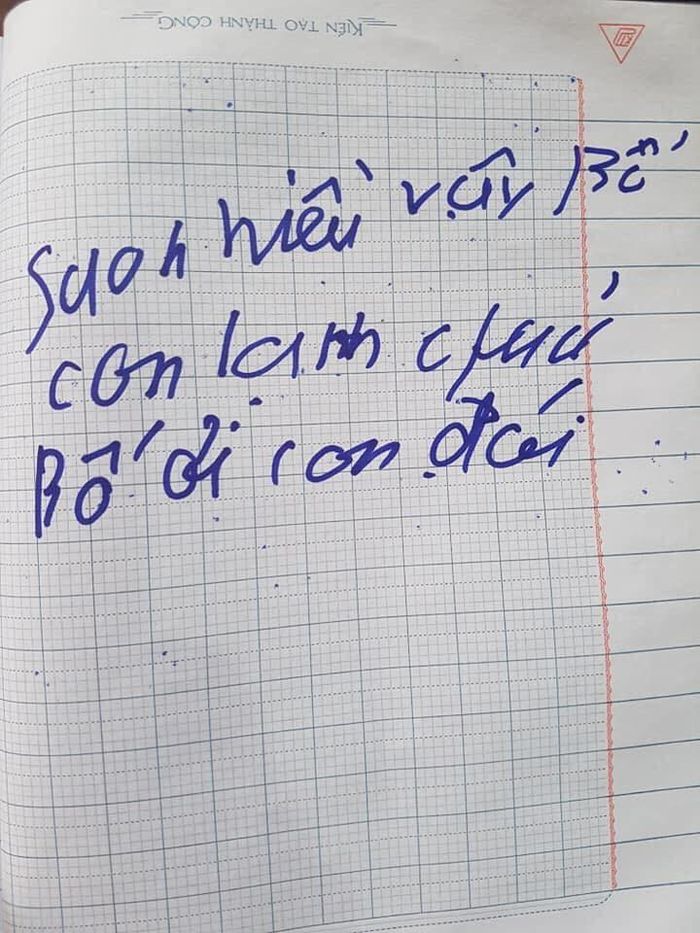 Dòng trăn trối xiên xẹo của cậu bé suy tạng: Con ngủ đây, con hơi mệt