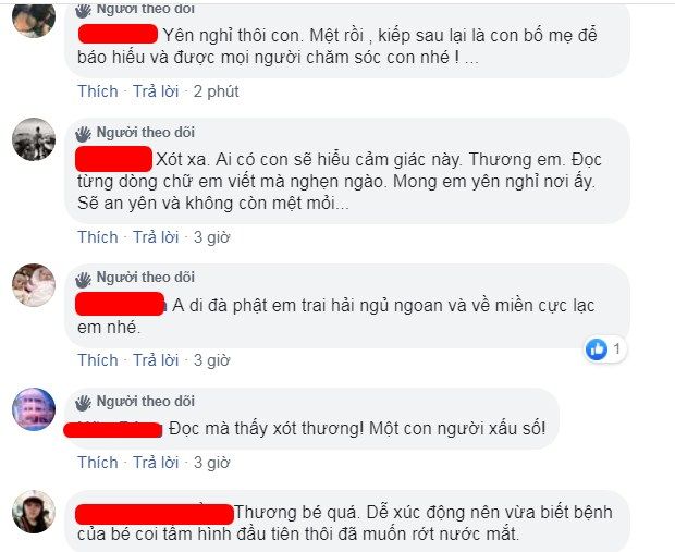 Dòng trăn trối xiên xẹo của cậu bé suy tạng: Con ngủ đây, con hơi mệt