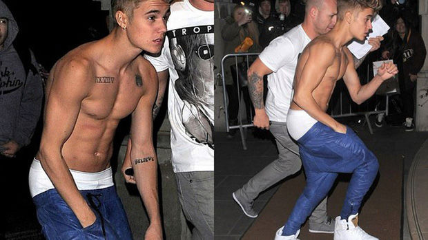 Justin Bieber gây bão netizen với hình ảnh chiếc quần tụt hết nấc cùng