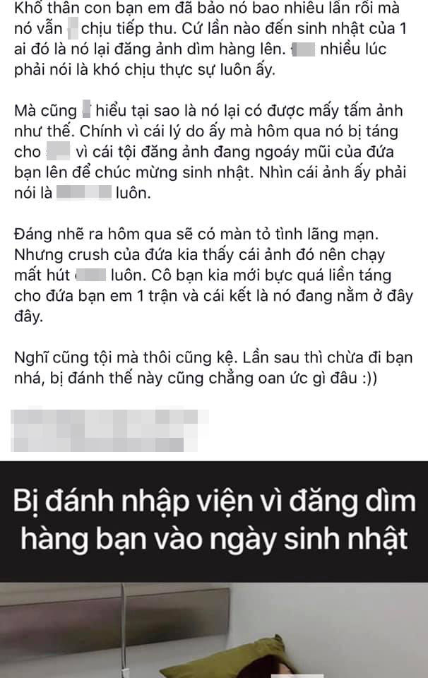 Bị đánh nhập viện vì thói quen đăng ảnh dìm hàng vào ngày sinh nhật