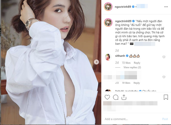 Chia sẻ triết lý yêu đương, CDM nghi Ngọc Trinh đã chia tay người yêu