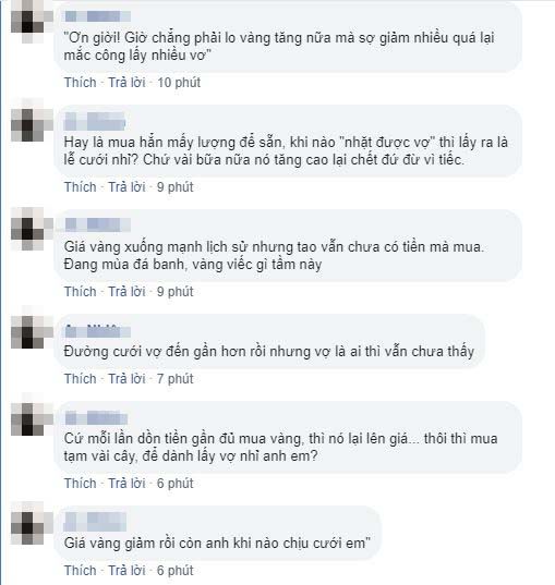 Giá vàng giảm mạnh chỉ trong một đêm, CĐM: Ơn giời! Vẫn lấy được vợ