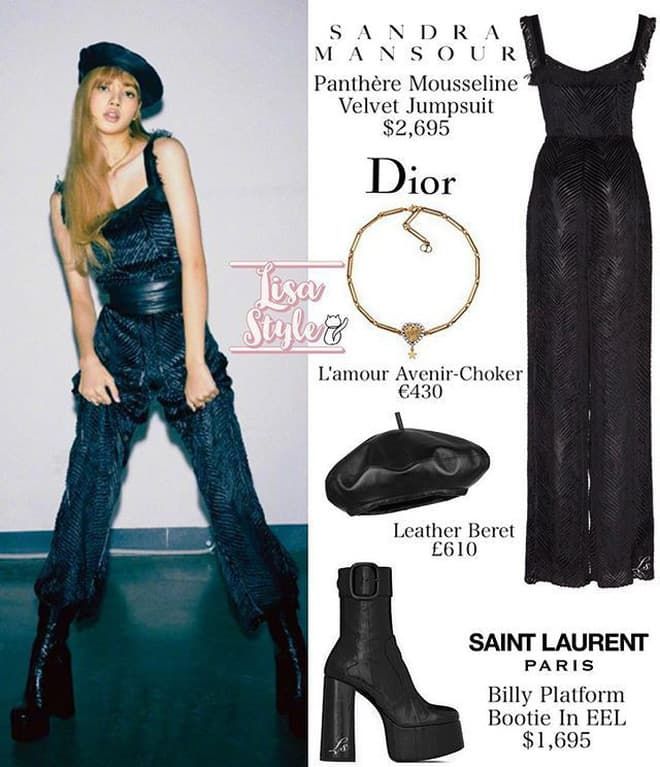Lisa (Black Pink) thậm chí dùng băng đô thay thắt lưng cũng vẫn vừa