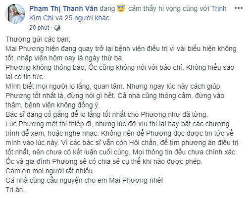 Mai Phương vẫn vui vẻ cùng con đón sinh nhật trước khi vào viện