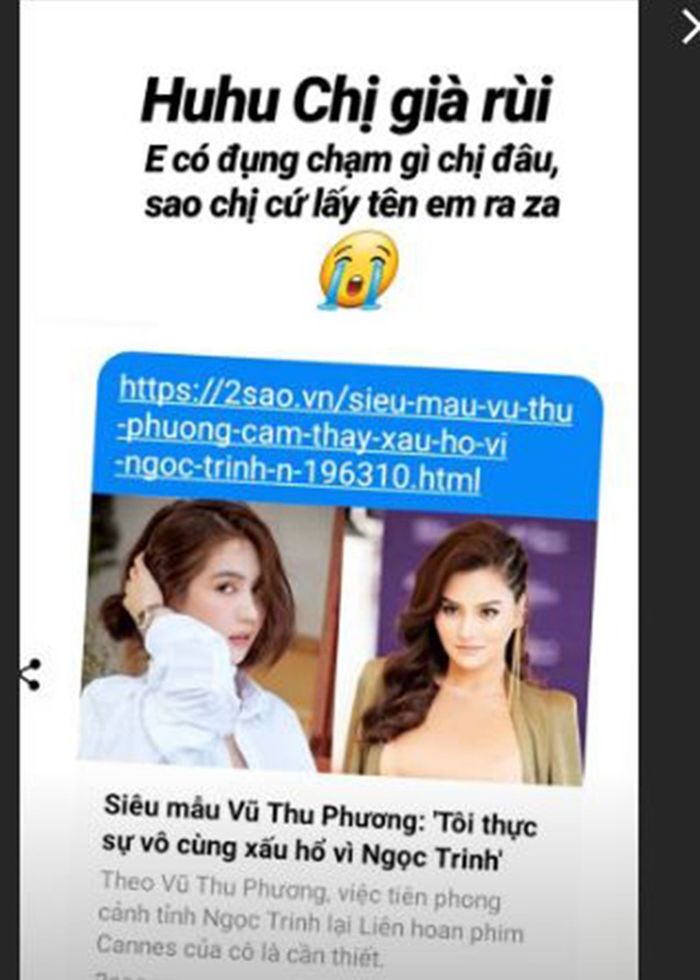 Ngọc Trinh và Vũ Thu Phương khẩu chiến vì khơi lại scandal tại Cannes